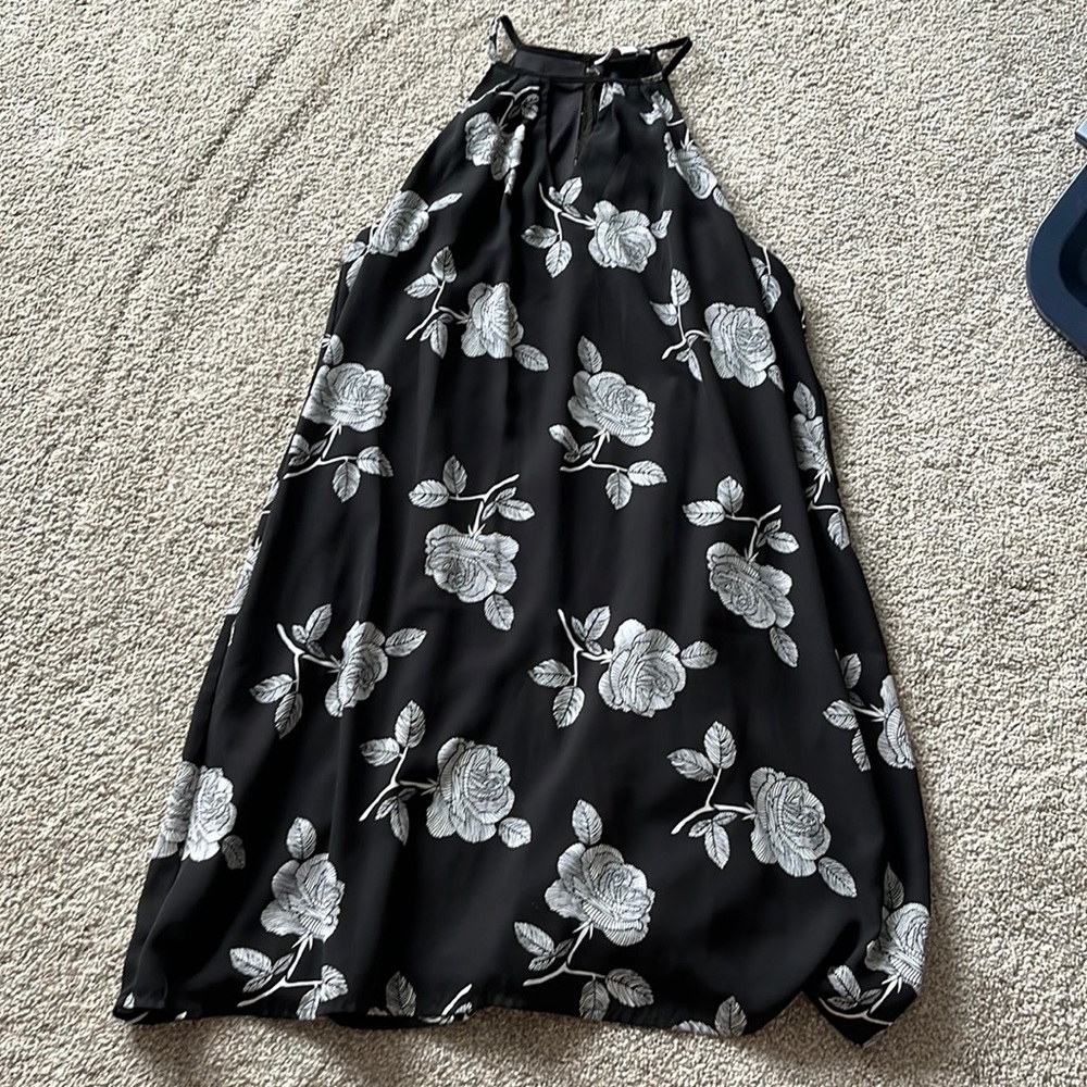 Black floral dress
